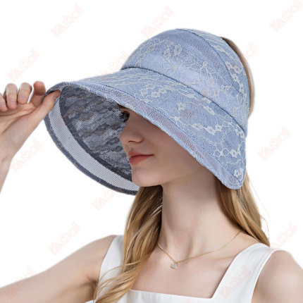 sun visor big brim hat women